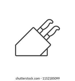 Kitchen knife set line icon.