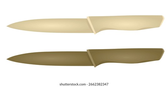 Küchenmesserset. Vektorgrafik	
