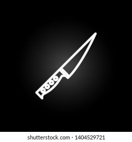 Kitchen knife, sharp tool neon icon. Elements of kitchen utencils set. Simple icon for websites, web design, mobile app, info graphics