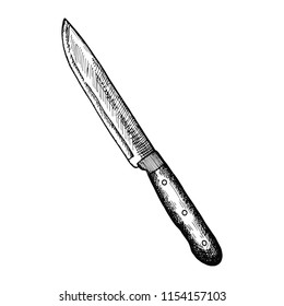 Küchenmesser Silhouette schwarzen Vektor. isoliertes Objekt.