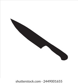 
Kitchen knife silhouette vector icon illustration