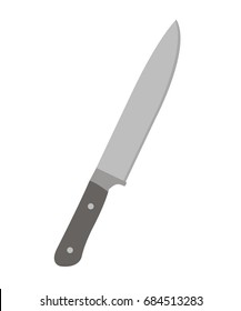 Kitchen knife for slicing icon. vector