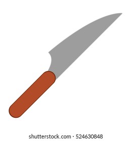 kitchen knife utensil icon vector illustration graphic design