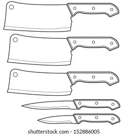 Kitchen knife vector