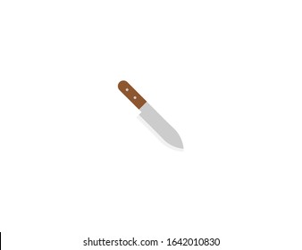 Kitchen knife vector flat icon. Isolated knife kitchen emoji illustration 