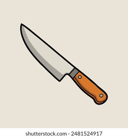 kitchen knife vector icon art illustration
