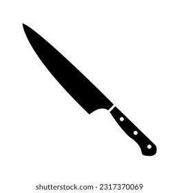 Color editable del icono del vector del cuchillo de cocina