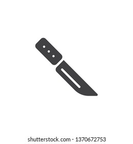 Kitchen knife vector icon. filled flat sign for mobile concept and web design. Chef cooking knife glyph icon. Symbol, logo illustration. Pixel perfect vector graphics