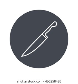 Kitchen knife vector. Icon for web and mobile application. Flat design style.