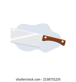Kitchen knife vector illustration isolated on white background.