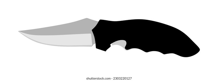 Kitchen knife vector illustration isolated on white background. Major tool for kitchen in home or restaurant. Hunter knife military kit. 