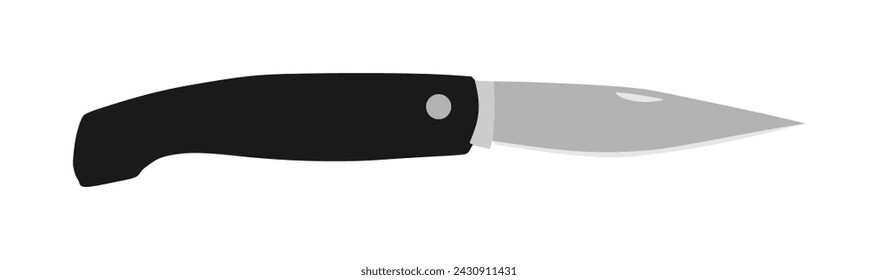 Kitchen knife vector illustration isolated on white background. Major tool for kitchen in home or restaurant. Hunter knife military kit. 