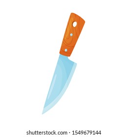 Kitchen knife. Vector illustration on a white background.
