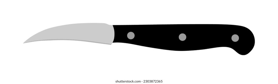 Kitchen knife vector isolated on white background. Major tool for kitchen in home or restaurant. Hunter knife military kit. 