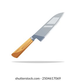 kitchen knife vector isolated on white backrgound.