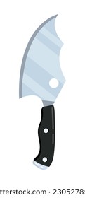 Kitchen knife vector. Professional kitchen knives for cutting meat, vegetables., Kitchenware for cutting, blade cook for restaurants, cafes. Stainless steel collectionin flat style.