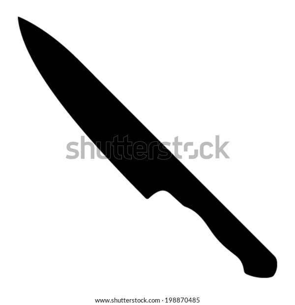 Download Kitchen Knife Vector Silhouette Stock Vector (Royalty Free ...