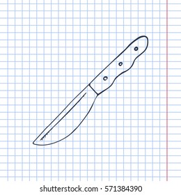 kitchen knife vector sketch