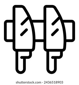 Kitchen knifes icon outline vector. Chopping tools. Kitchen cooking tools