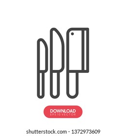 Kitchen knives icon - Illustration