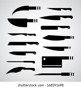kitchen knives symbol on gray background 