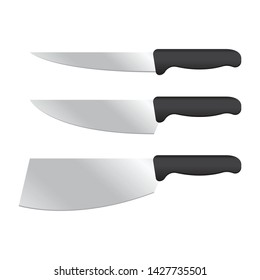 Kitchen knives vector illustration isolated on white background