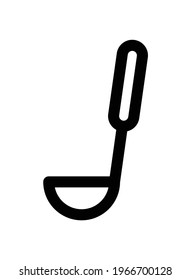 Kitchen ladle cooking food icon
