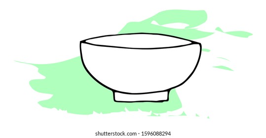 kitchen ladle doodle. Vector hand-drawn illustration isolated on a beautiful background.Vector illustration for badge, logo, sticker, print.
