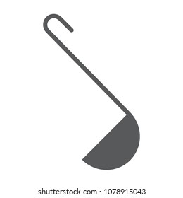 Kitchen Ladle glyph icon, kitchen and cooking, cook tool sign vector graphics, a solid pattern on a white background, eps 10.
