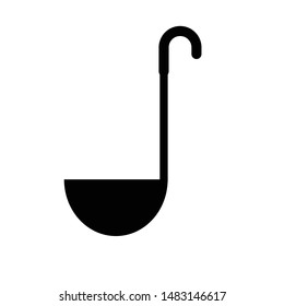 Kitchen ladle icon isolated on white background. Cooking icon. 