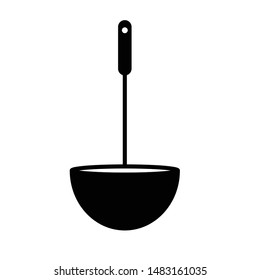 Kitchen ladle icon isolated on white background. Cooking icon. 