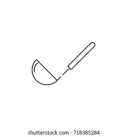 Kitchen ladle icon on white background