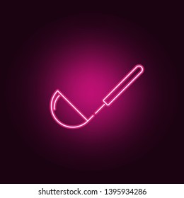 Kitchen ladle neon icon. Elements of Kitchen set. Simple icon for websites, web design, mobile app, info graphics