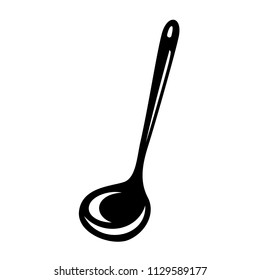 Kitchen ladle soup cook icon. Simple illustration of kitchen ladle soup cook vector icon for web