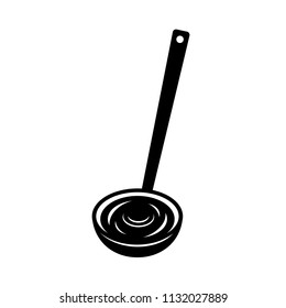 Kitchen ladle soup cook icon. Simple illustration of kitchen ladle soup cook vector icon for web