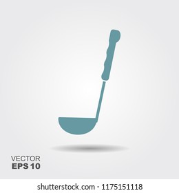 Kitchen ladle soup cook icon. Simple illustration of kitchen ladle soup cook vector icon