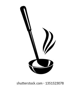 Kitchen ladle soup smole cook icon. Simple illustration of kitchen ladle soup smole cook vector icon for web