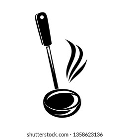 Kitchen ladle soup smole cook icon. Simple illustration of kitchen ladle soup smole cook vector icon for web