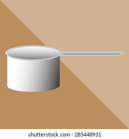 Kitchen ladle. Kitchen utensils and equipment. Vector icon.