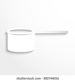 Kitchen ladle. Kitchen utensils. Vector icon.