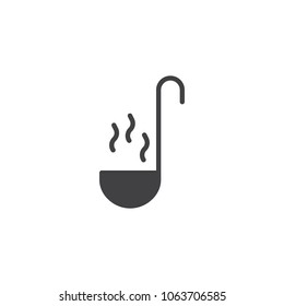 Kitchen ladle vector icon. filled flat sign for mobile concept and web design. Soup spoon simple solid icon. Symbol, logo illustration. Pixel perfect vector graphics