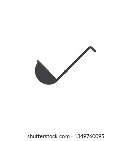 Kitchen ladle vector icon. filled flat sign for mobile concept and web design. Dipper, ladle, scoop glyph icon. Soup cook symbol, logo illustration. Pixel perfect vector graphics