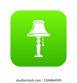 Kitchen lamp icon green vector isolated on white background