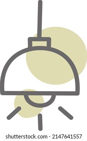Lámpara de cocina, ilustración, vector sobre fondo blanco.