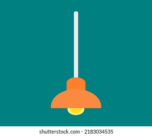 Kitchen Lamp Isolated Flat Illustration