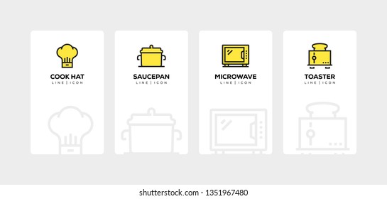 KITCHEN LINE ICON SET