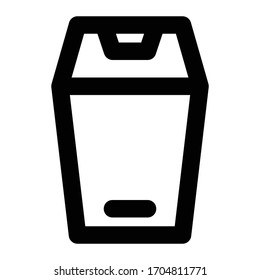 Kitchen Line Icon trash symbol