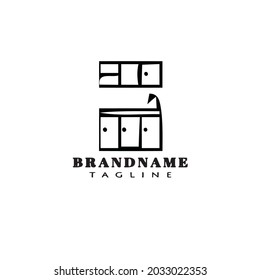 plantilla de diseño de logotipo de cocina icono de pantalla vectorial moderna
