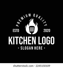Inspiración de plantilla de diseño de logotipo de cocina, Ilustración vectorial.