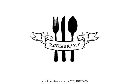 kitchen logo design.vector illustration,Vintage menu for the restaurant